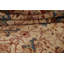 Tapis beige noué à la main de conception unique 8 pi 10 po x 11 pi 9 po