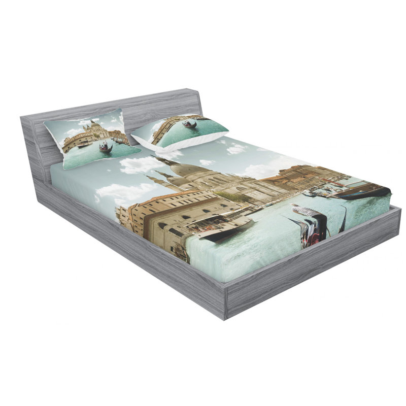 Microfiber Sheet Set, Queen Sheet Set with Fitted Sheet