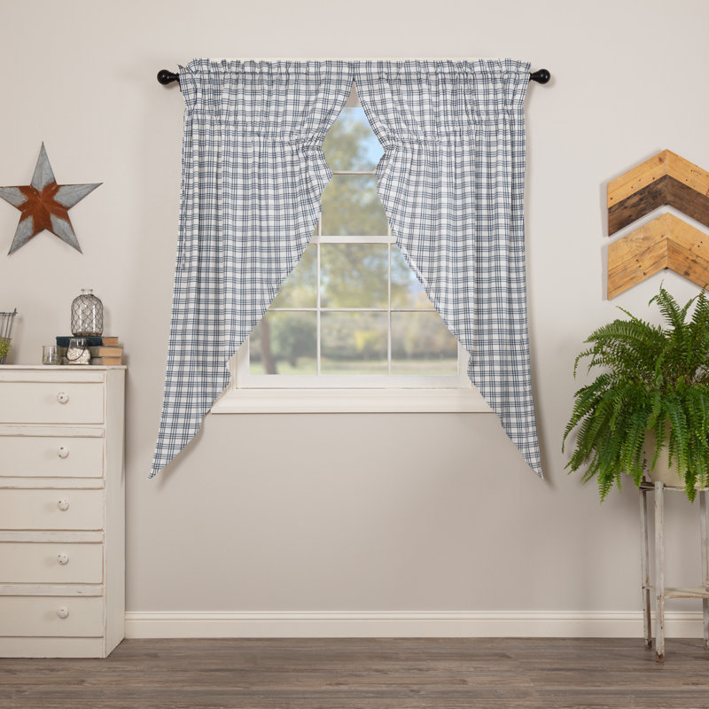 Paire de rideaux obscurcissant avec passe-tringle Jacqueline, Bleu, L 36 po x L 84 po