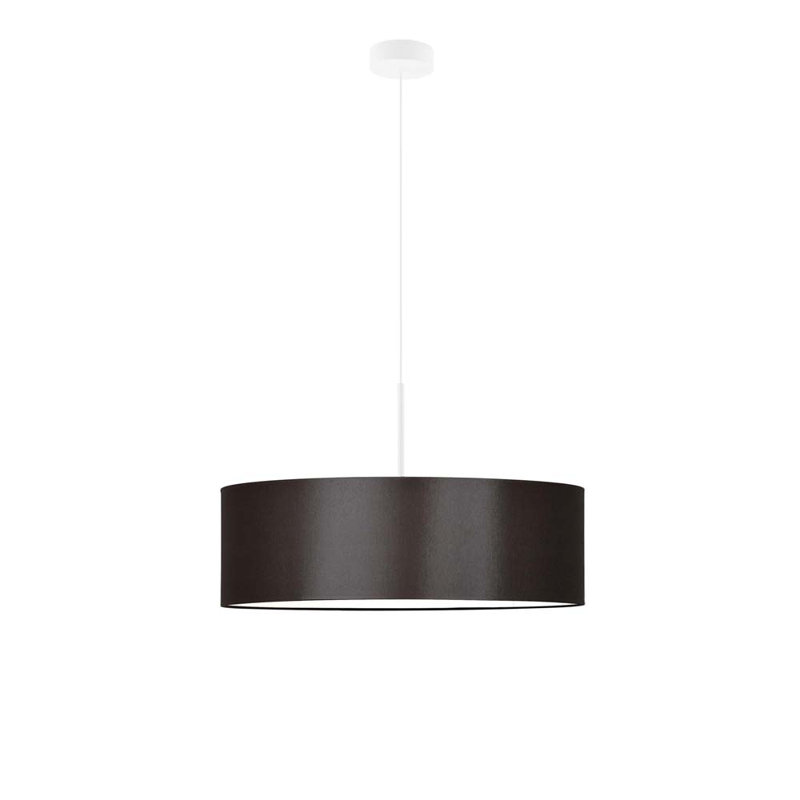 Aubrionna 4 - Light Drum Pendant, Brown, White