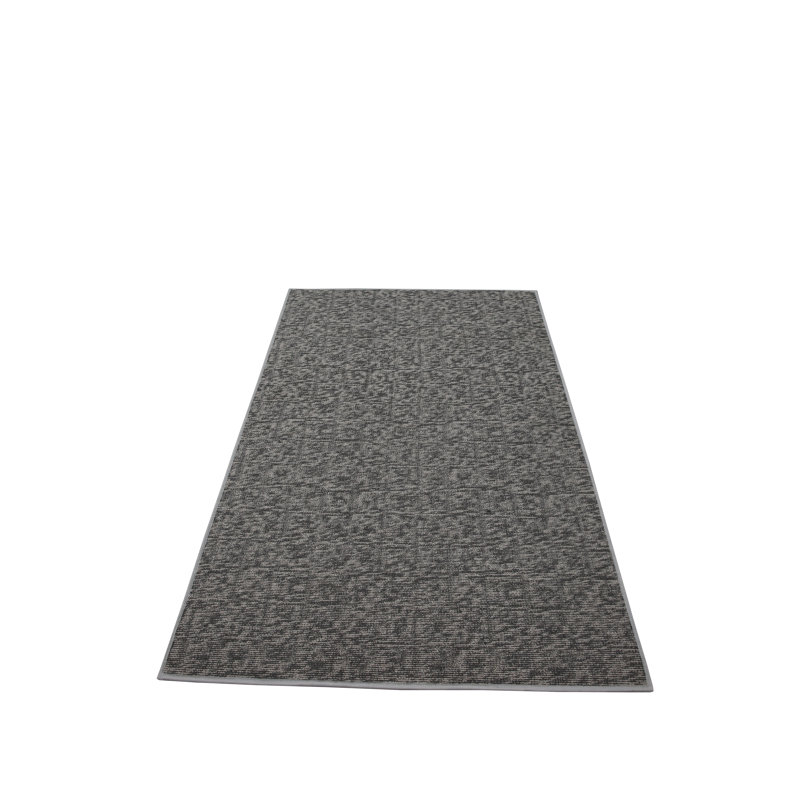 Tapis décoratif Elemental - imprimé géométrique gris patiné, Rectangle 12 pi x 15 pi