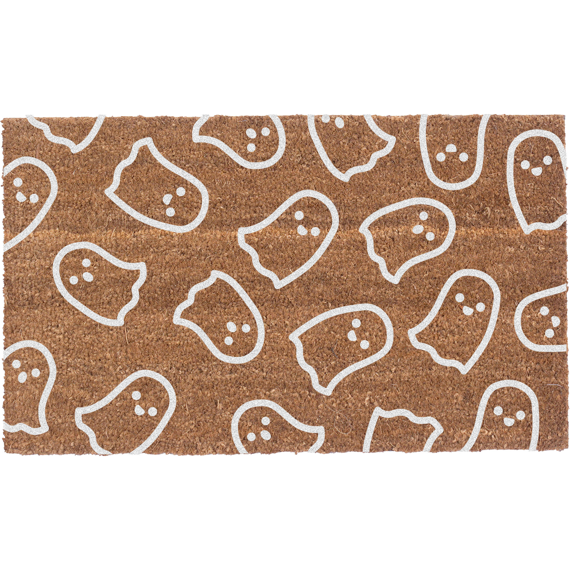 Dimitrious Non-Slip Halloween Outdoor Doormat, 18" W x 30" L, Brown/White