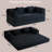 Towin 77.95" W x 35.43" D x 26.77" H Corduroy 4-in-1 Convertible Sleeper Sofa Bed-129162325