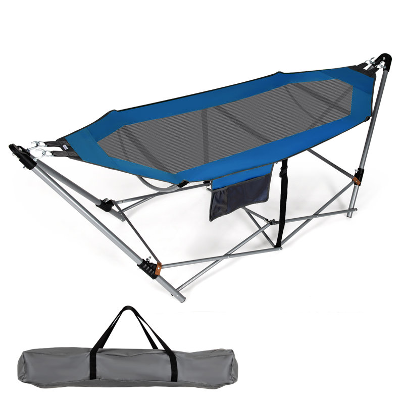Hamac de camping avec support Chrisshanno, Bleu