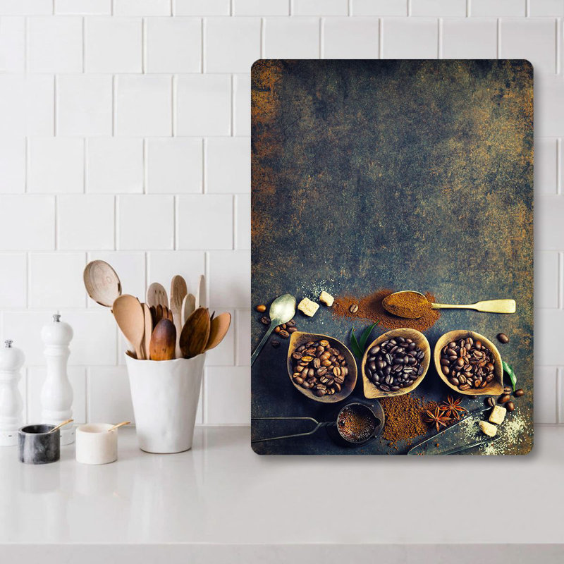 Flourish Tempered Glass Cutting Board, 7.9 x 11.8 inches | 100% Antibacterial, Easy-Clean Surface, Non-Slip Silicone Feet | Perfect for Food Prep & Serving, Durable & Stylish Kitchen Essential, Not Dishwasher Safe