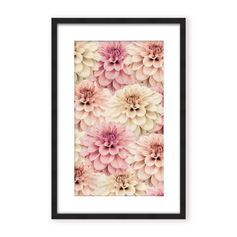 Nature Inspired Dahlia by  - Picture Frame Graphic Art on Paper, 24" H x 16" W x 1.125" D, Brown, Framed Print