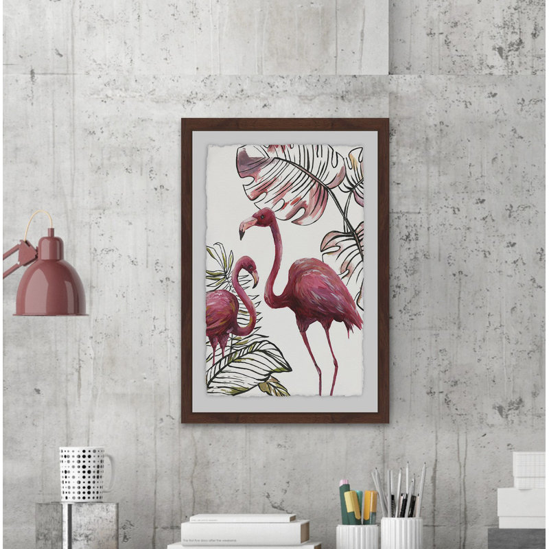 Tropical Flamingos I - Single Picture Frame Print, 91 cm H x 61 cm W