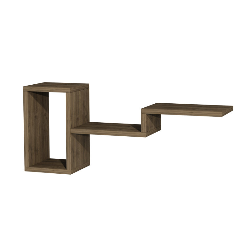 Emley 3 Piece Floating Shelf, Walnut