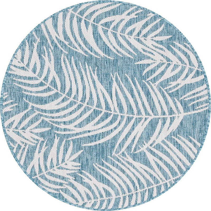 Tapis bleu clair d'extérieur Kona, Tapis de couloir 2 pi x 6 pi