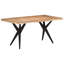 Eliann Acacia Rectangular Wood Top Dining Table with Steel Base-61751151