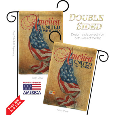Double Sided 18.50'' H x 13'' W Polyester Independence Day Flag Set