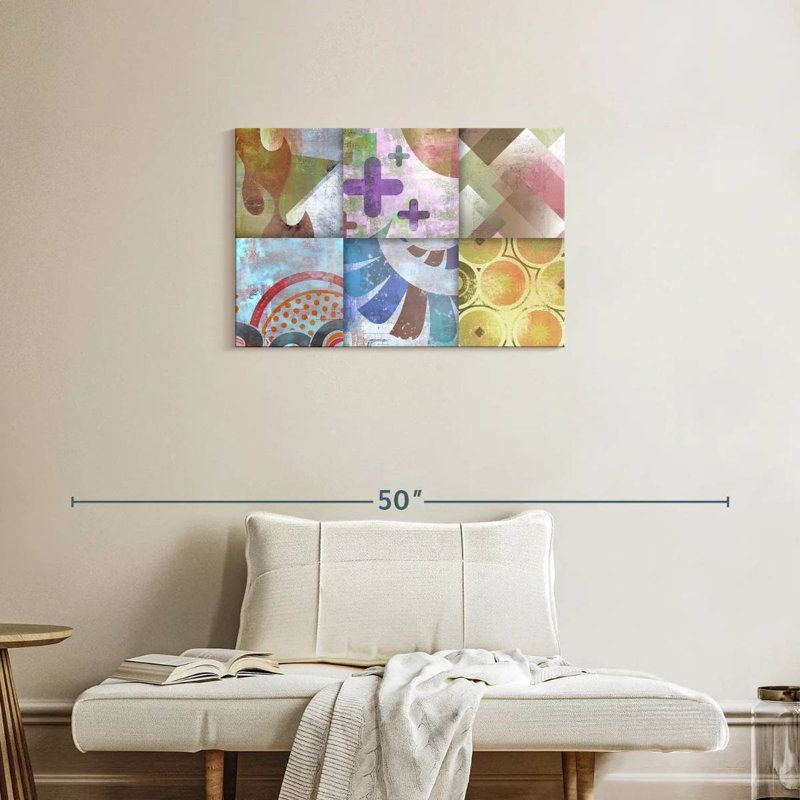 Contemporary Contemporary géométrique, H 20 po x l 30 po