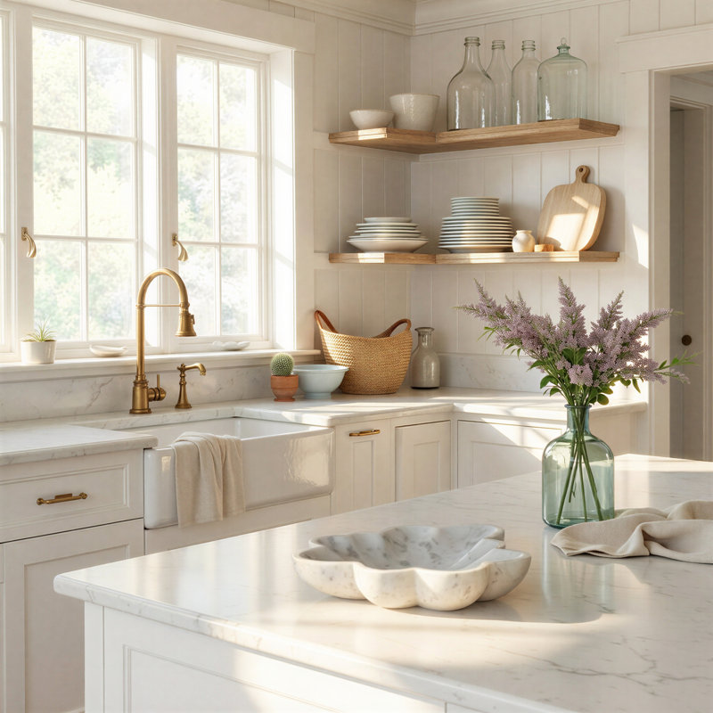 Plat décoratif en forme de fleur de marbre