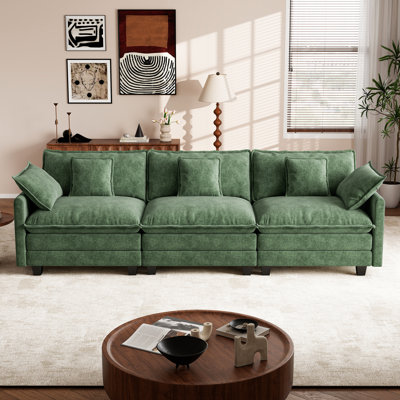George 111.5" Chenille Modular Sectional Sofa