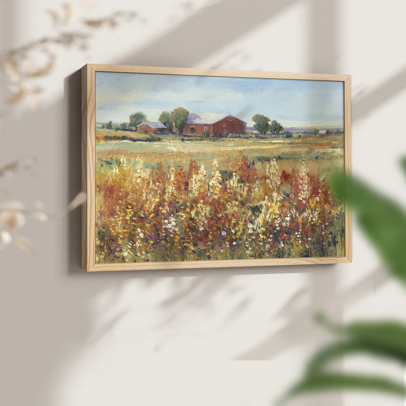 Country View II - Reproduction encadrée - Restickable, Naturel, H 16 po x l 20 po