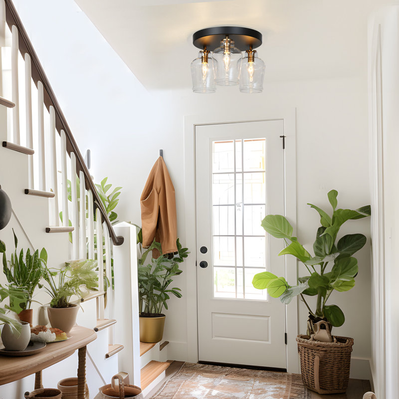 Aavah Glass Semi Flush Mount
