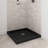 Streamline 32 in. x 32 in. Corner Acrylic Shower Base in Glossy Black with Center Drain, Drain Included-117295491