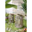 Opal Large Decorative Lantern With Handle, Industrial Style Candle Holder, Sturdy Base