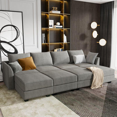 Canapé modulaire en U avec canapé et méridienne