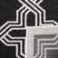 Tapis intérieur / extérieur géométrique noir / crème Gere-1107216422