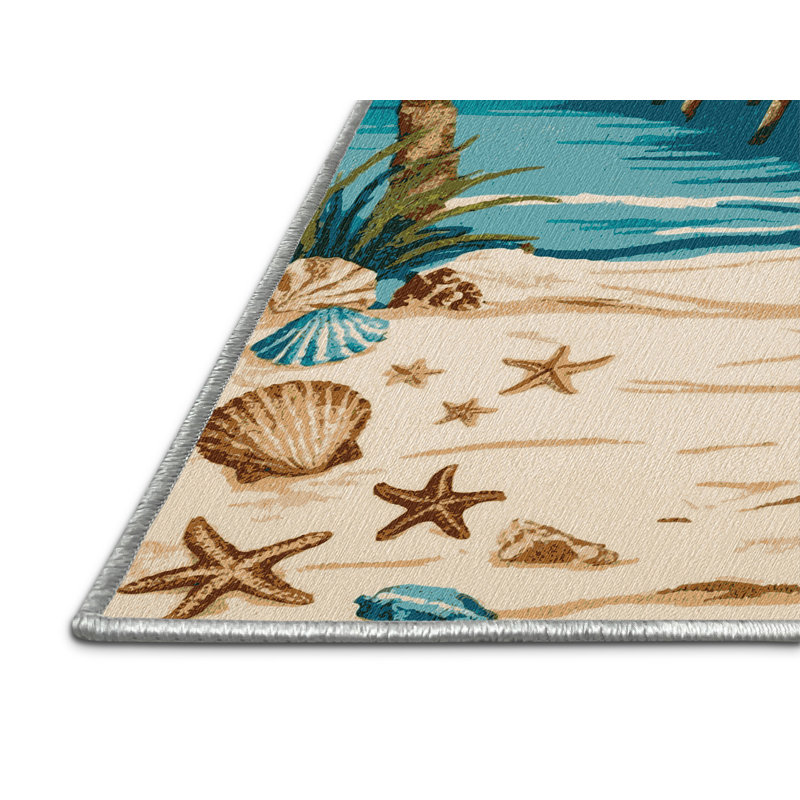  Tapis bord de mer lavable, Tapis de couloir 2 pi x 4 pi