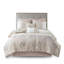 Édredon 8 pièces pour très grand lit - imprimé partiellement rosé, taies décoratives européennes, coussins décoratifs, édredon lavable, rembourrage,-118754036-118754035