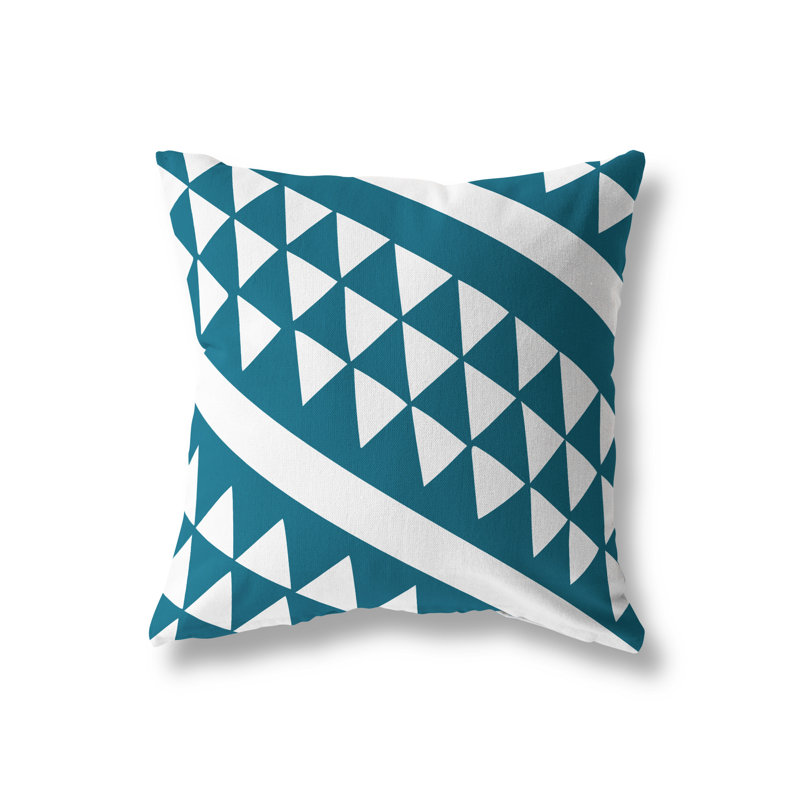 Housse de coussin d'extérieur carré et insert, L 19 po x H 19 po, Turquoise