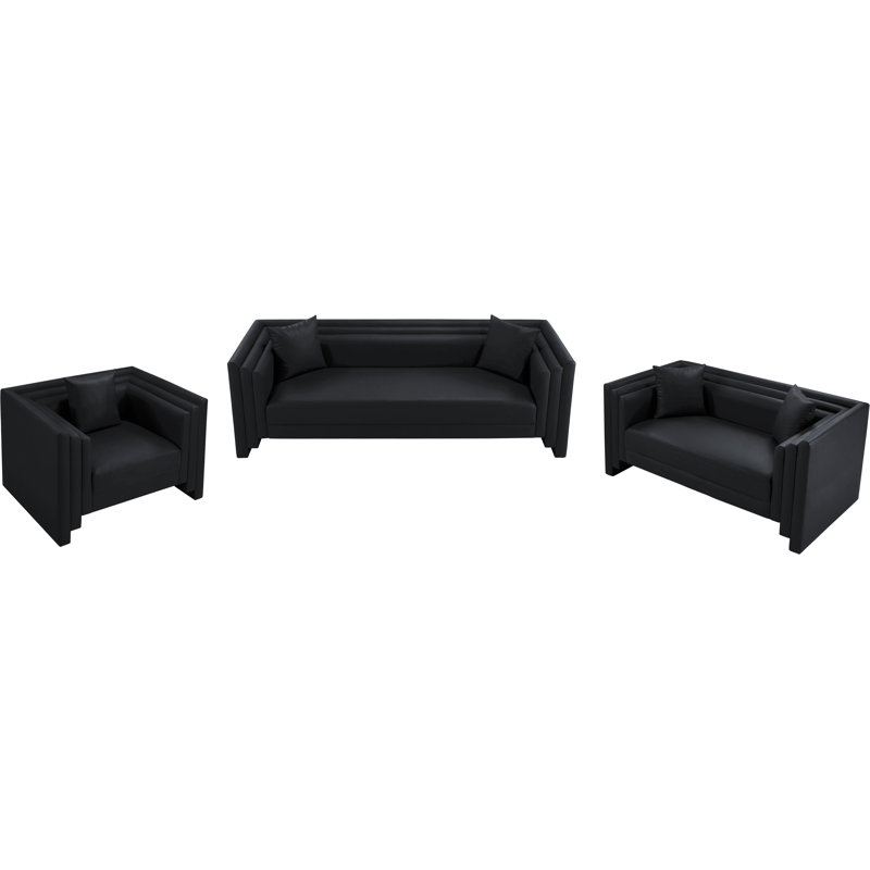 Fauteuil en cuir Jalice, Cuir végétalien noir