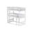 Twin Over Bunk Bed In White - Detachable Rubber Wood Design With Stable Ladders And Guardrails For Bedroom Structure Safe-820559487