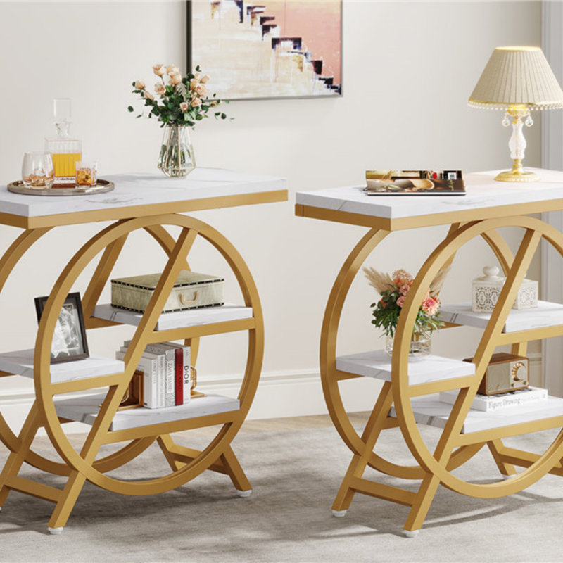 Table de bout étroite à 3 niveaux