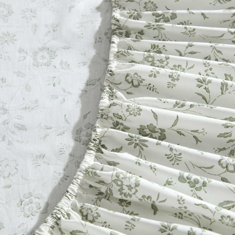 Ensemble de draps en percale de coton Percale Novelty Laura Ashley, Ensemble de draps pour lit simple avec une taie d'
