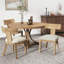 Ensemble de 2 chaises de salle à manger avec coussin moelleux et pieds en bois