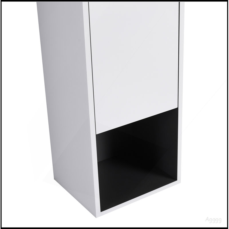 Armoire latérale de salle de bain 12 po, portes à fermeture douce, conception à fixation flottante (emballage KD), White
