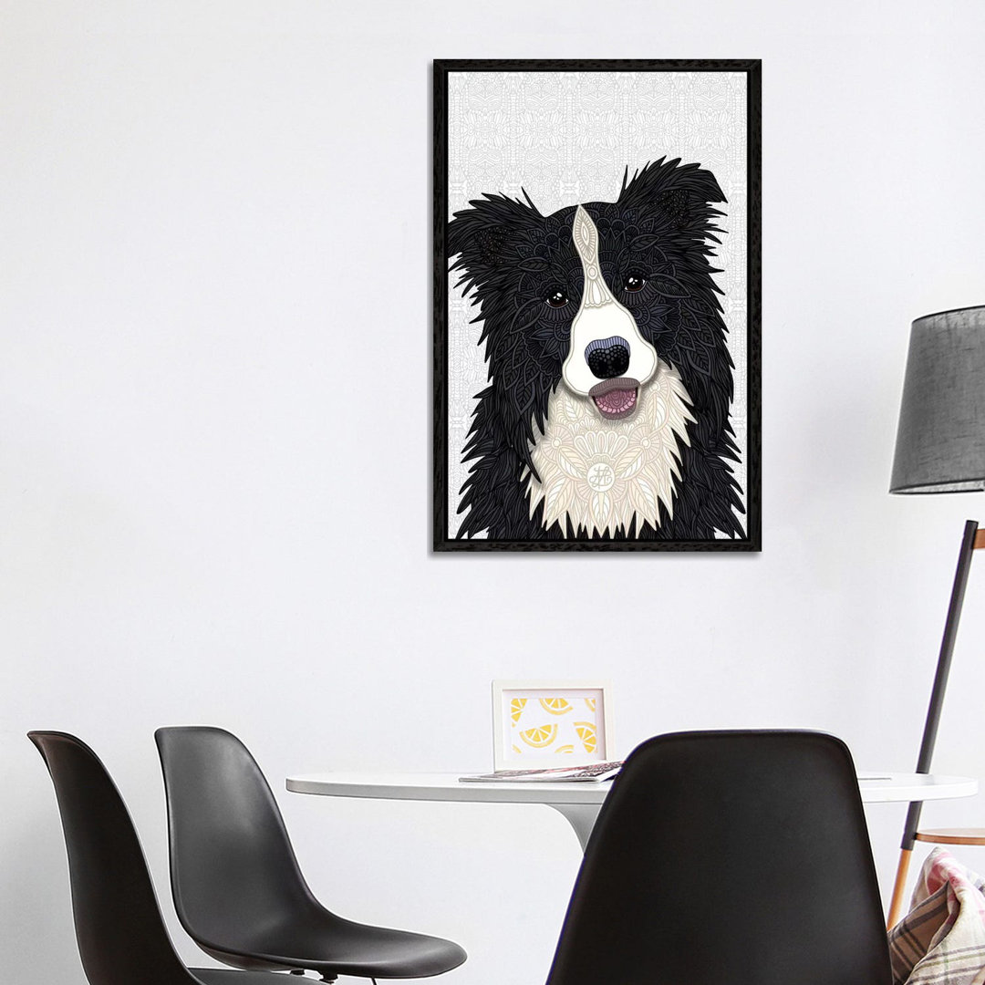 Niedlicher Border Collie von Angelika Parker - Galerie-verpackte Leinwand Giclée auf Leinwand