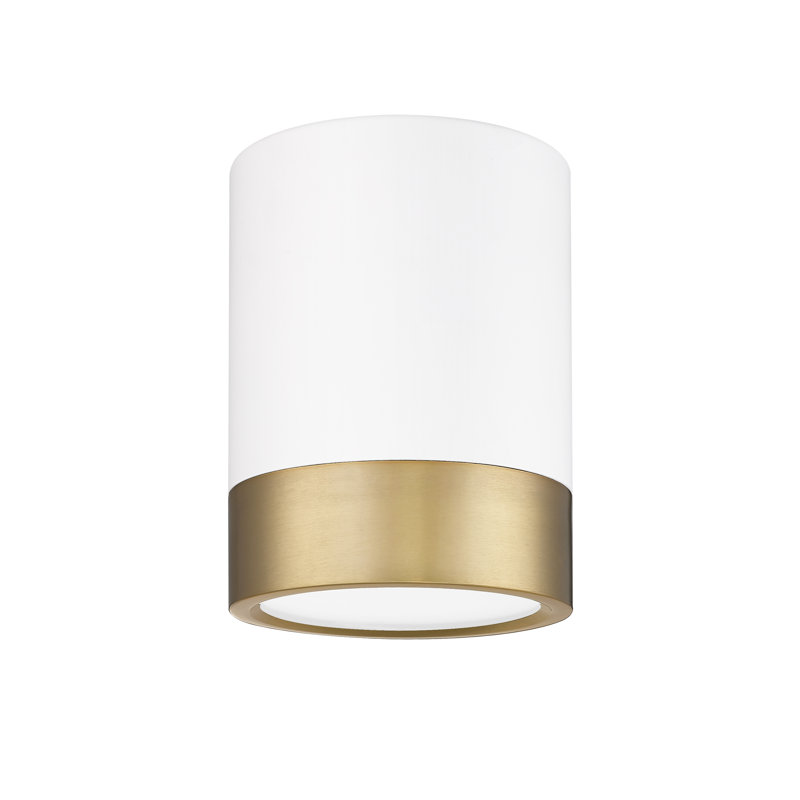 Plafonnier encastré 1 lumière Jaylanis en noir mat et or moderne, Blanc mat / or moderne