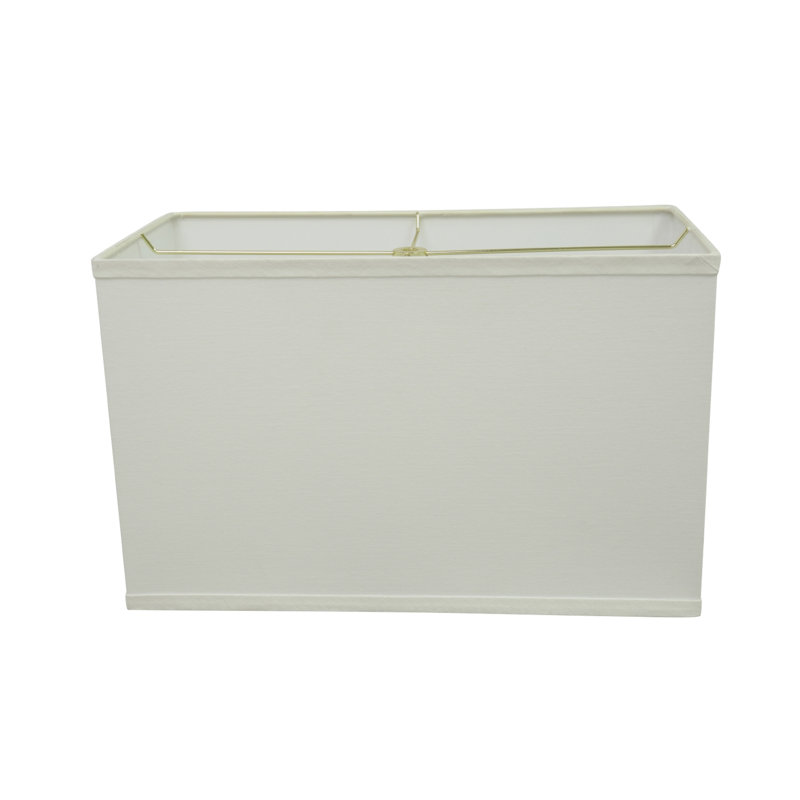 10'' H x 16'' W Linen Rectangle Lamp Shade, White