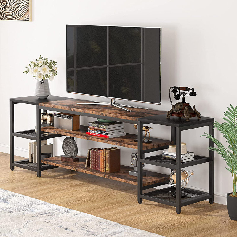 Jessten TV Stand for TVs up to 55", Brown/Black