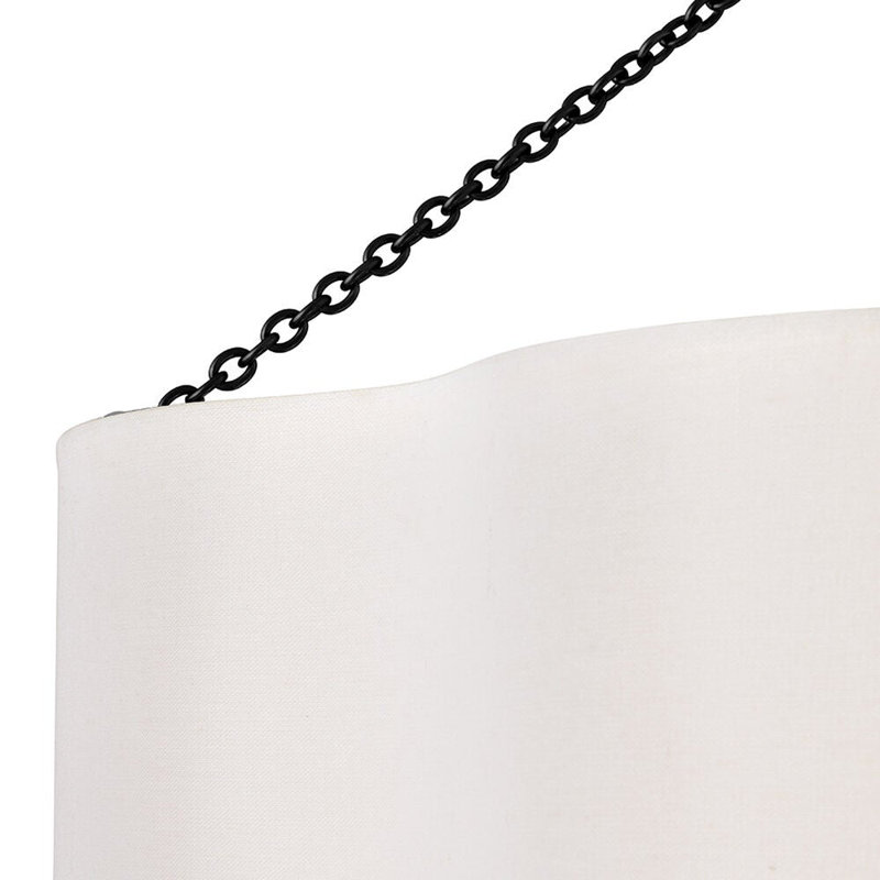 Gwen 8 - Light Steel Chandelier, Black