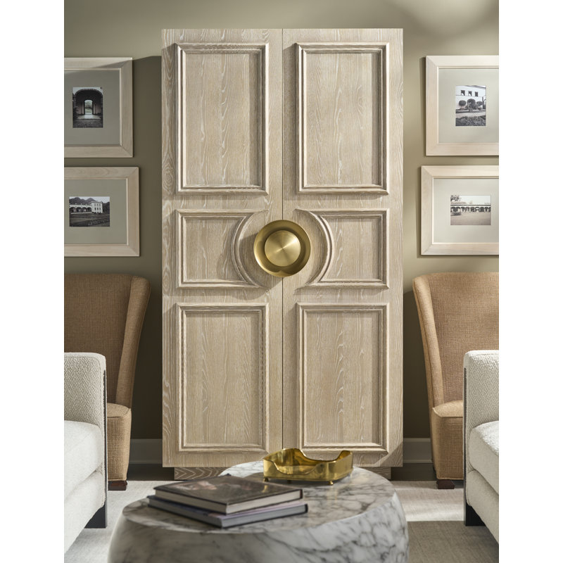 Cadence 2 - Door Solid Wood Armoire, Sand Cerused