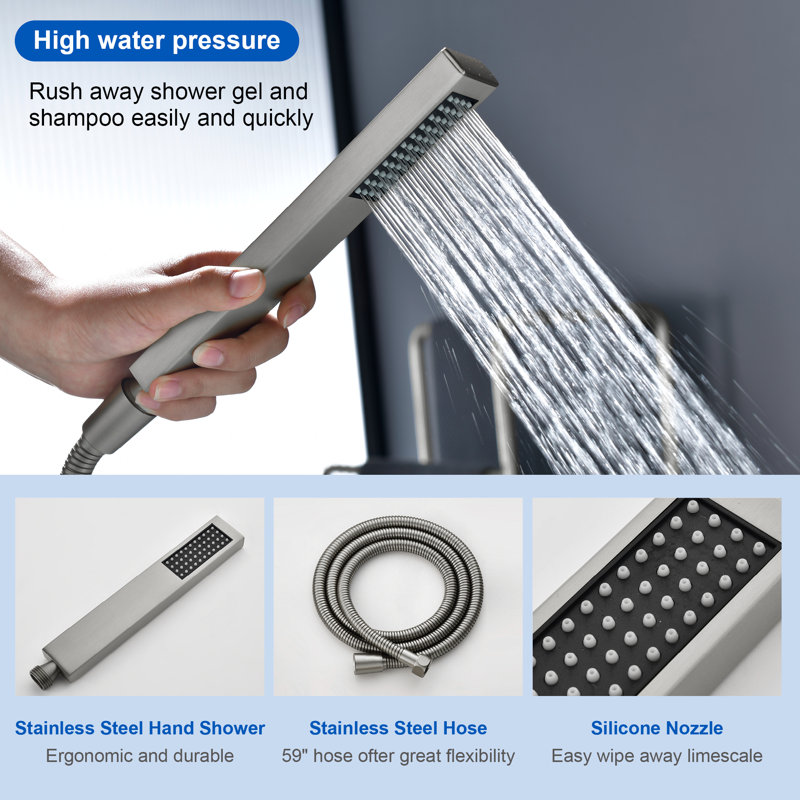 Floor Tub Spout, Brushed Nickel