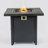 28-Inch Iron Square Propane Fire Pit Table