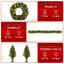 Ensemble de Noël 4 pièces avec 120 lumières DEL, guirlande artificielle et 2 arbres d'entrée avec baies rouges, décoration intérieure à piles pour les décorations de Noël