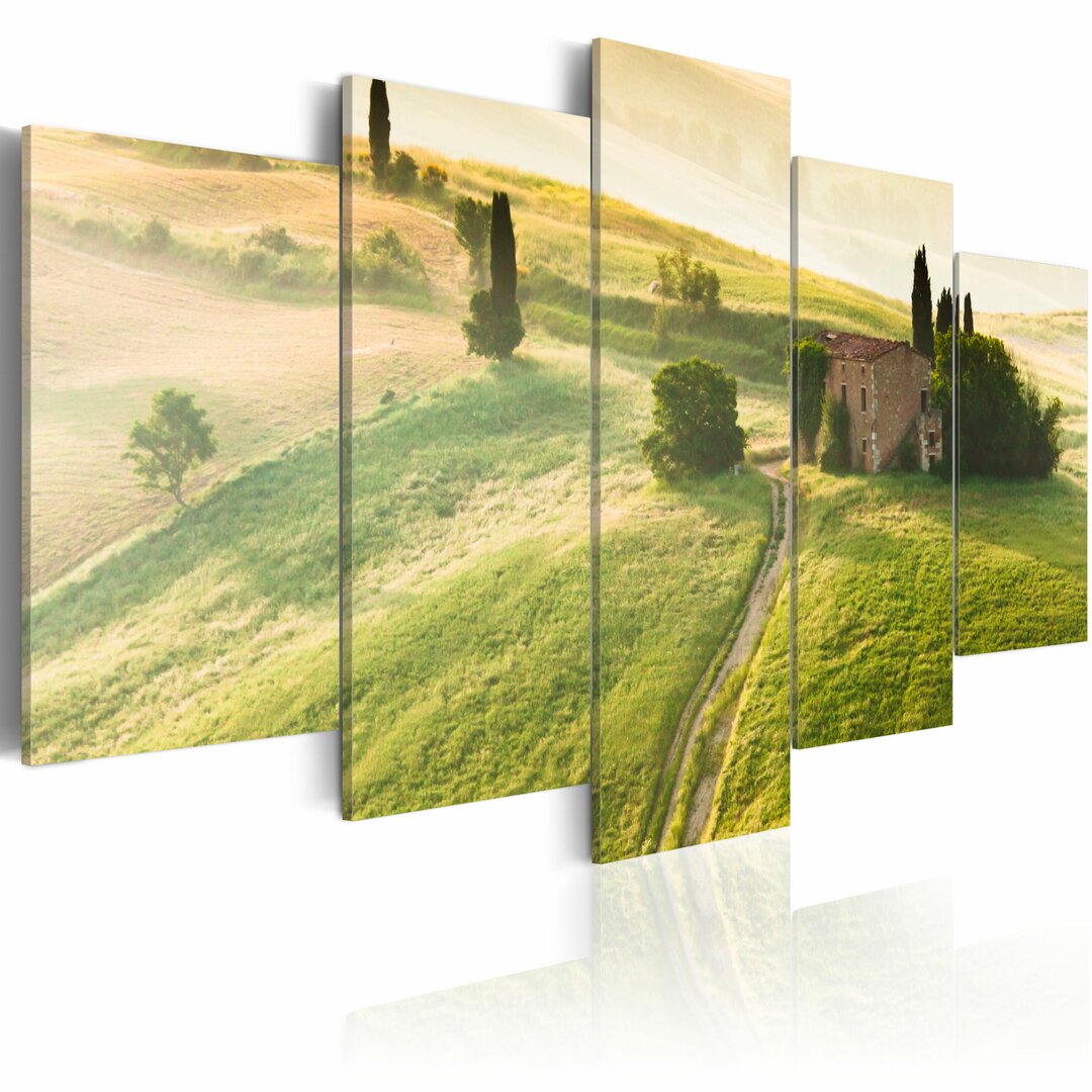 5-tlg. Leinwandbilder-Set Green Tuscany