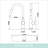 Pull Down Single Handle Kitchen Faucet With Deck Plate, Handles and Supply Lines-61413917