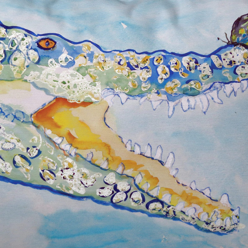 Coussin extérieur Croc and Butterfly, Très grand