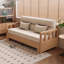 Canapé-lit modulaire en coton et lin blanc crème-912383257