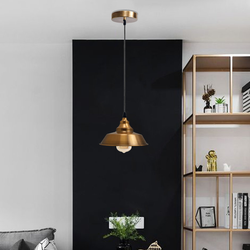 Zakaria 1 - Light Single Pendant, Yellow Brass/Black/White, Yellow Brass/White, Yellow Brass/Black/White