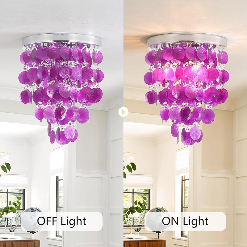 Modern Ceiling Chandelier, Purple
