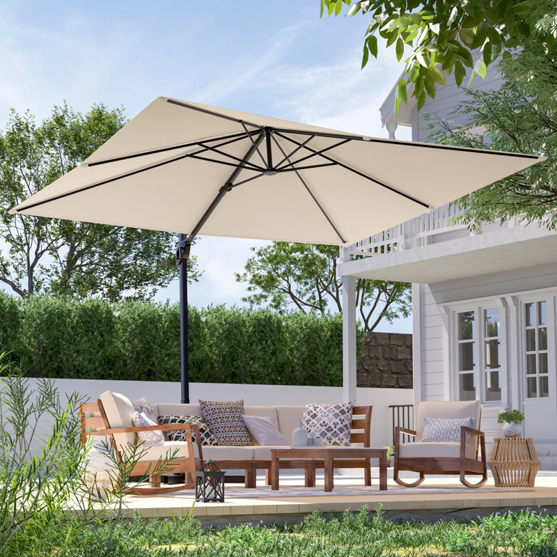 Parasol en porte-à-faux rectangulaire 10 x 8 pi, Sable