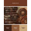 Tapis brun moelleux moelleux au look rustique rétro - reliure brun clair-2049614979